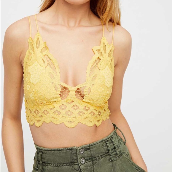 Free People Tops - Free people yellow Adela bra top